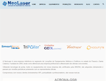 Tablet Screenshot of neolaserlocacoes.com.br